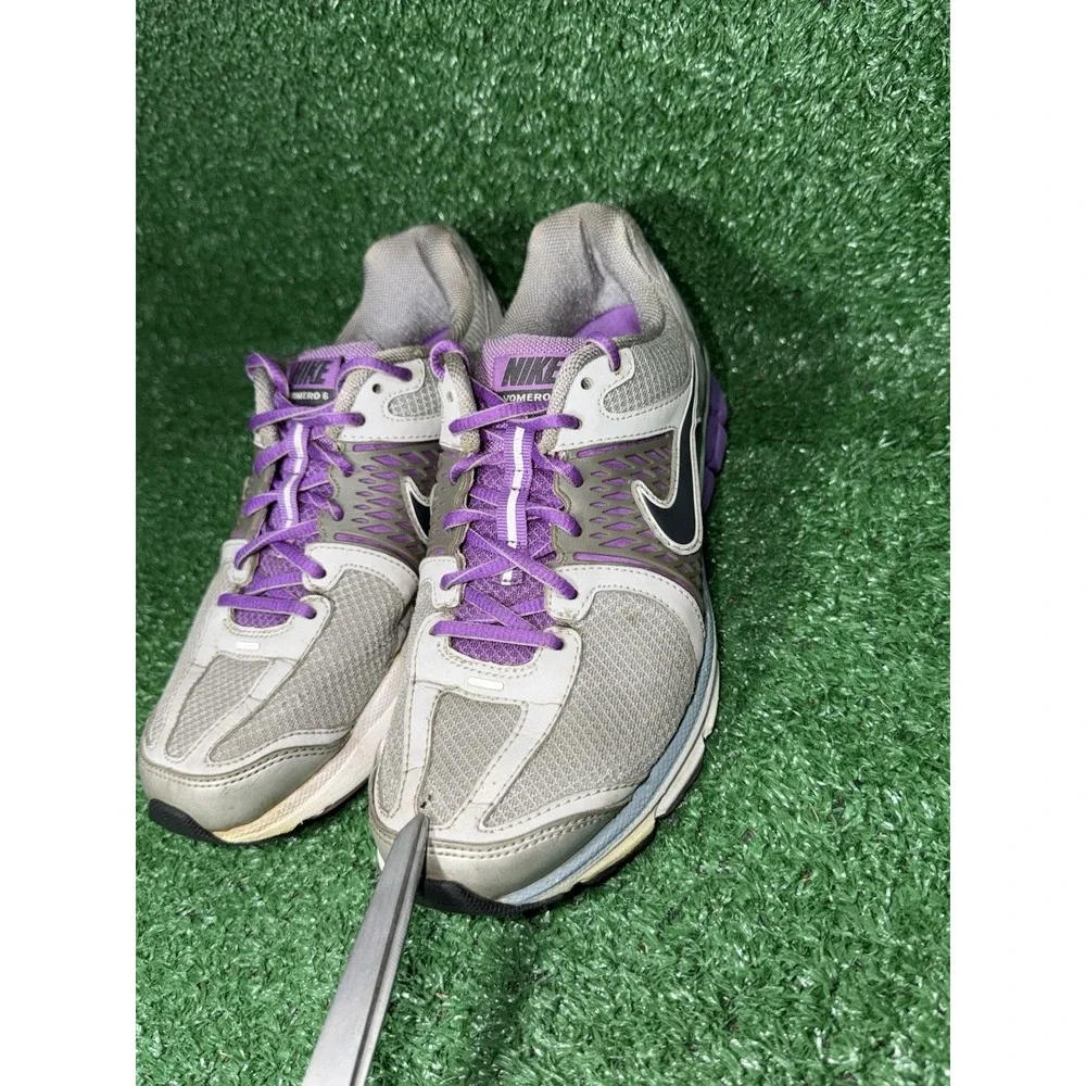 Vintage Y2K Nike Vomero 6 Women Size 8 Purple Grey Running Shoes Comfort Sneaker